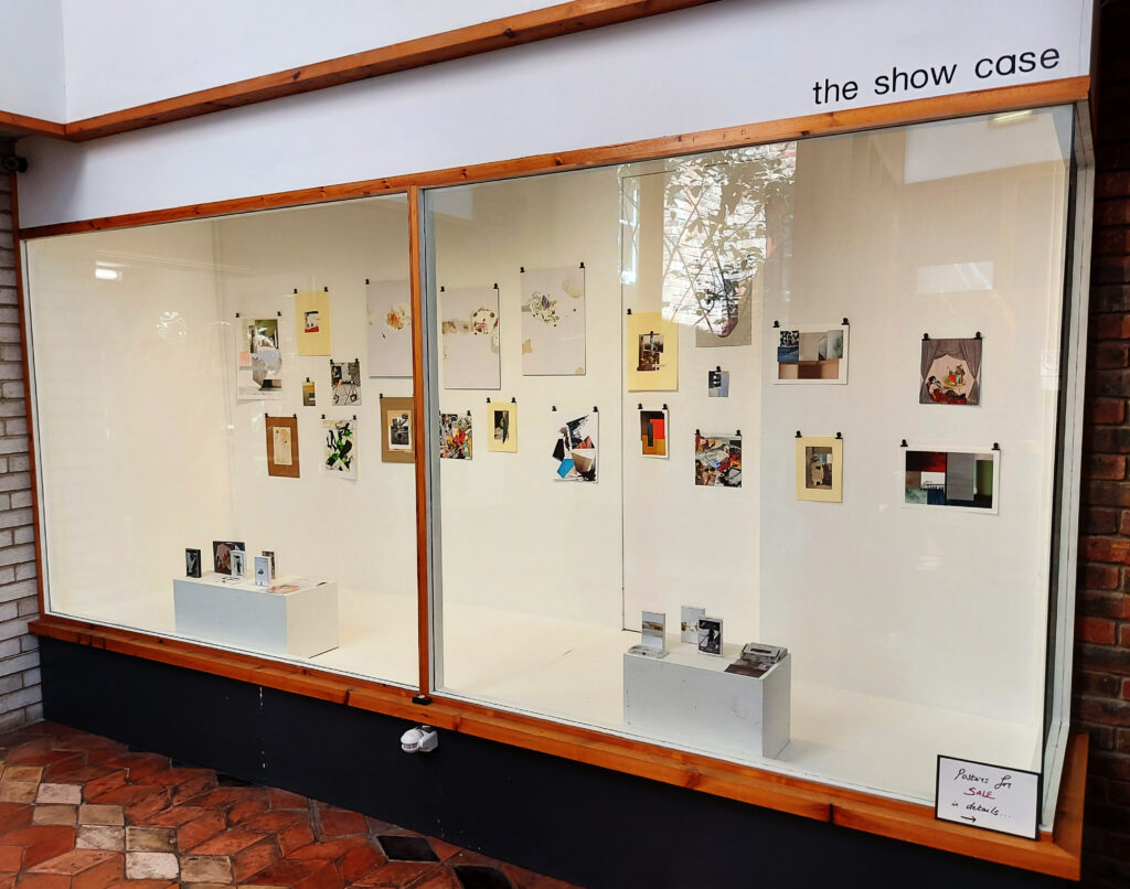 Image showing the display of the exhibiton Our lives, Ephemera at The Show Case